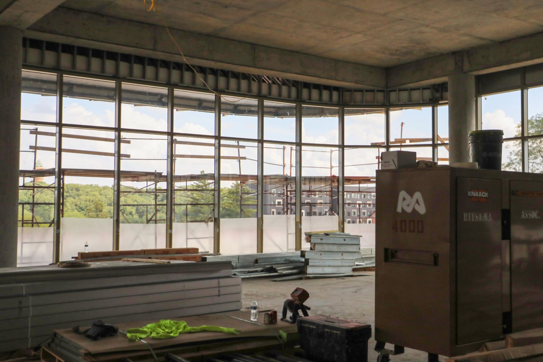 new student center interior construction 4